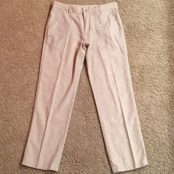 Burberry Tan Linen Chinos